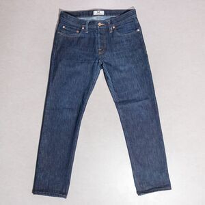 Tellason Stock Cone Mills 14oz Double Ring Spun Slim Blue Denim Jeans 32x29 USA